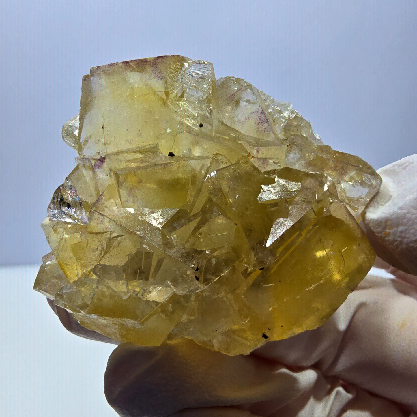 Phantom Fluorit Würfel Stufe, gelb Okorusu, Namibia 45*37*18mm