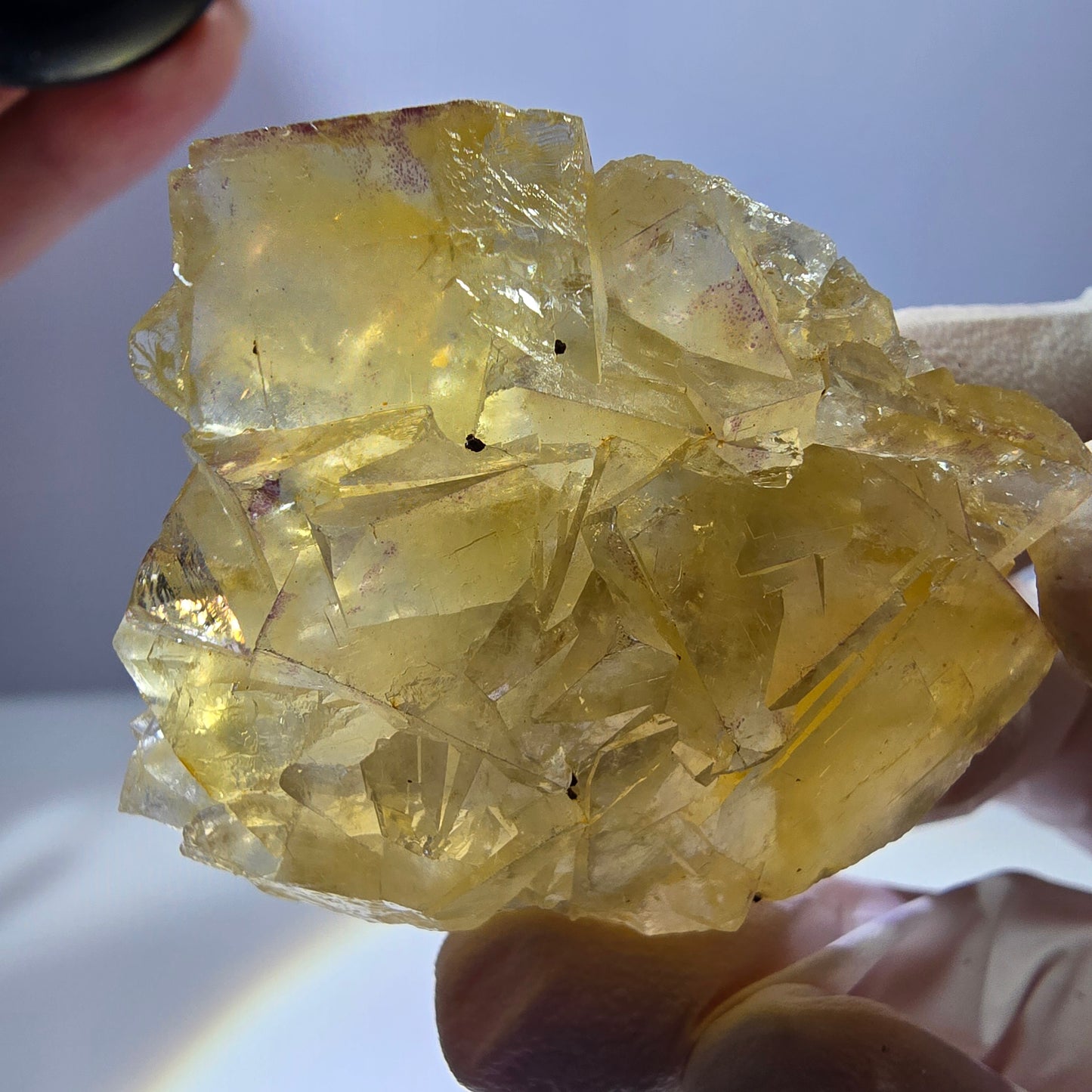 Phantom Fluorit Würfel Stufe, gelb Okorusu, Namibia 45*37*18mm