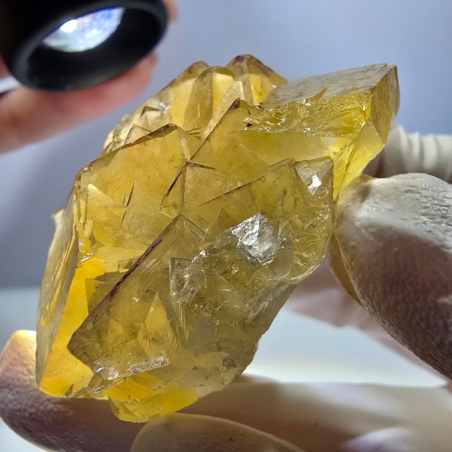 Phantom Fluorit Würfel Stufe, gelb Okorusu, Namibia 45*37*18mm