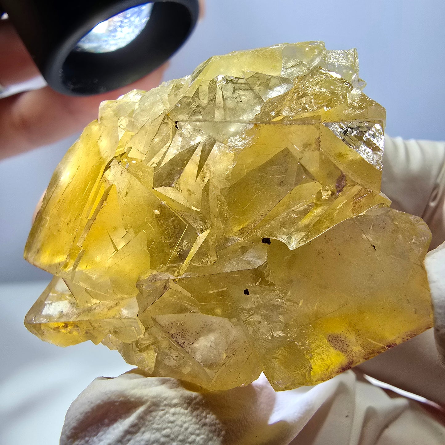 Phantom Fluorit Würfel Stufe, gelb Okorusu, Namibia 45*37*18mm