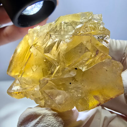 Phantom Fluorit Würfel Stufe, gelb Okorusu, Namibia 45*37*18mm