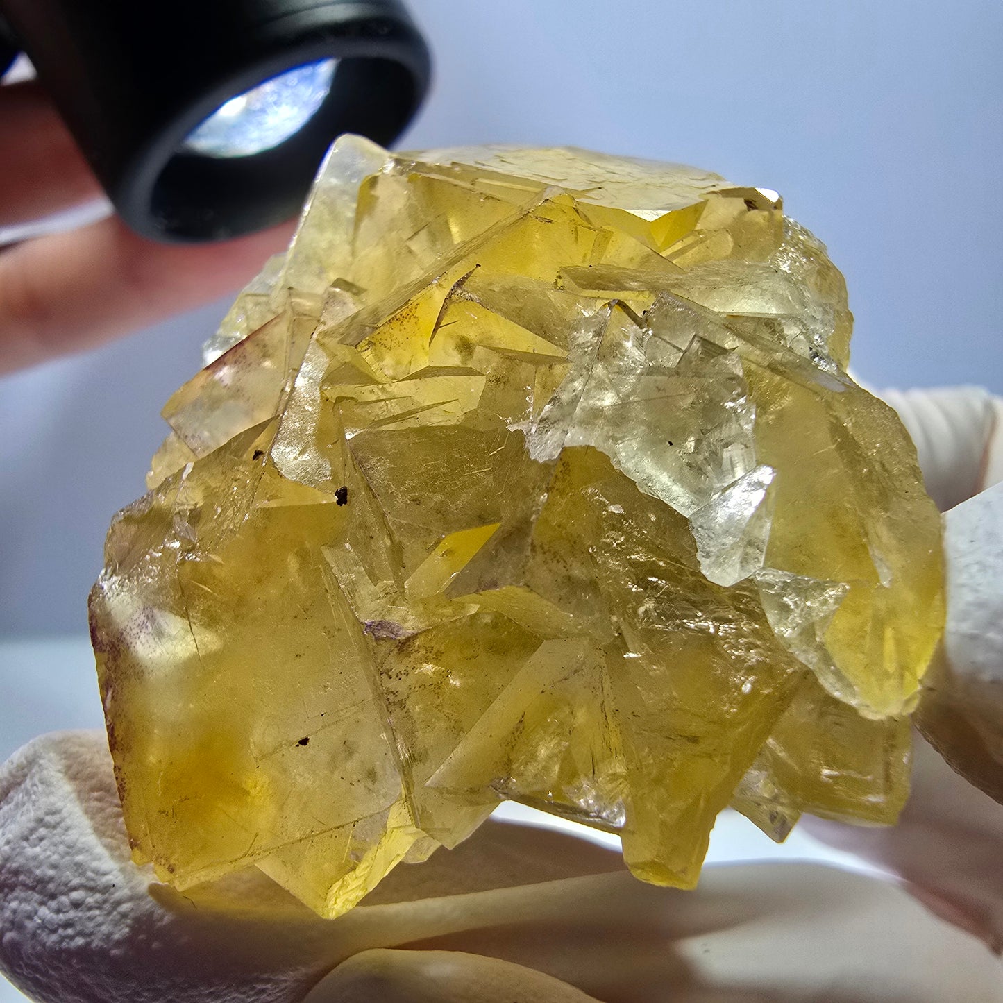 Phantom Fluorit Würfel Stufe, gelb Okorusu, Namibia 45*37*18mm