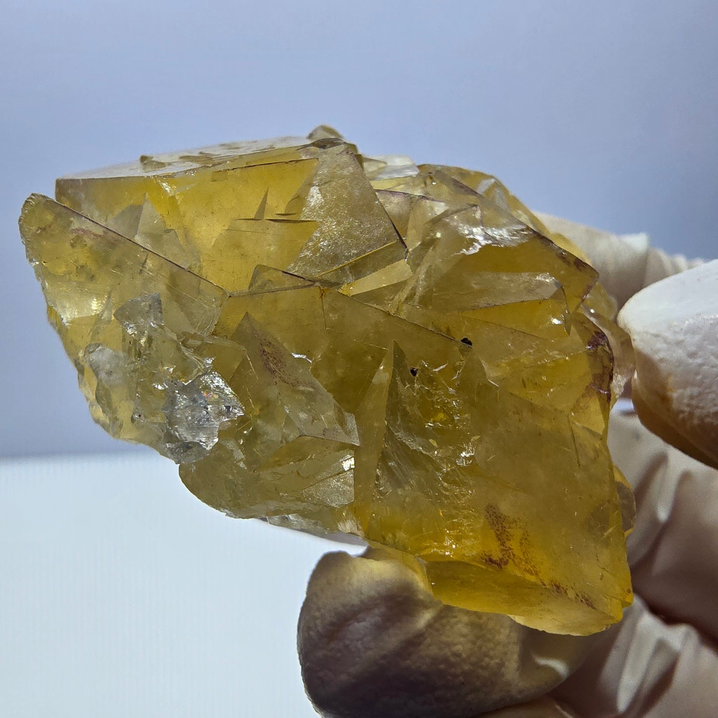 Phantom Fluorit Würfel Stufe, gelb Okorusu, Namibia 45*37*18mm