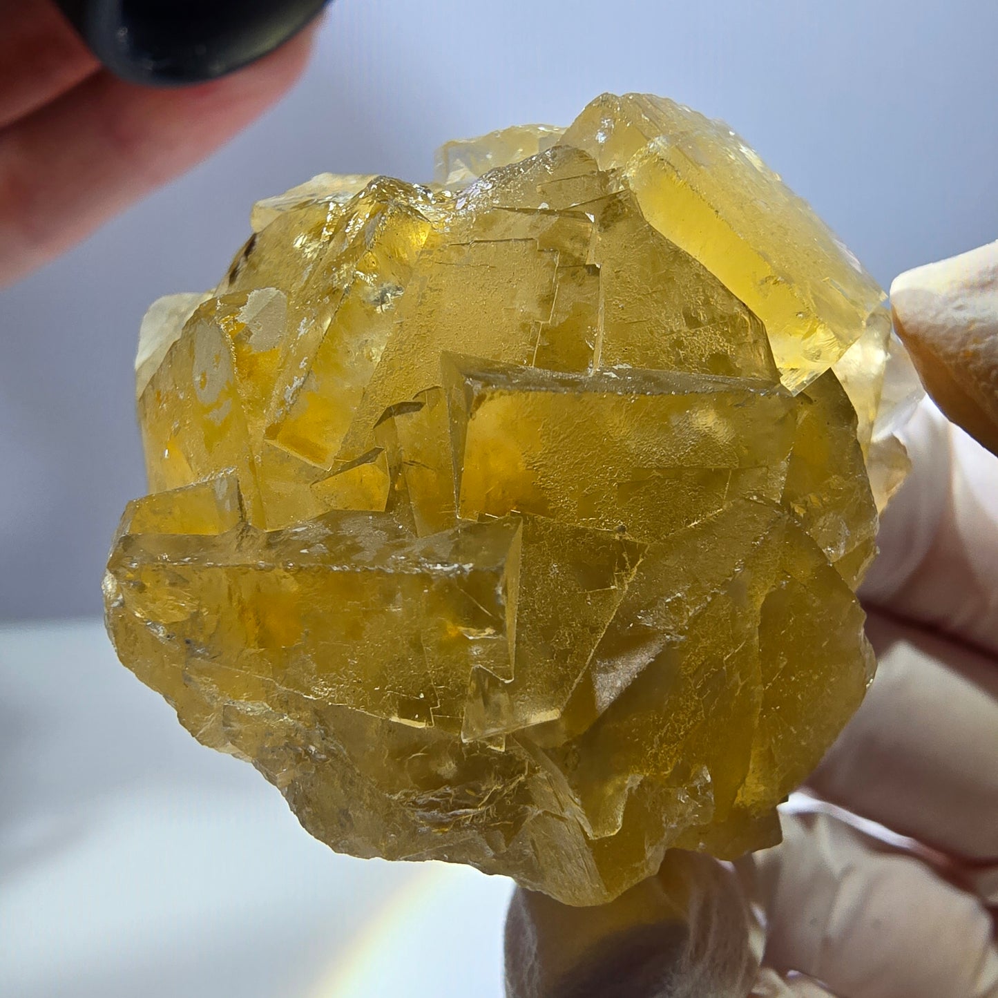 Phantom Fluorit Würfel Stufe, gelb Okorusu, Namibia 46*40*25mm