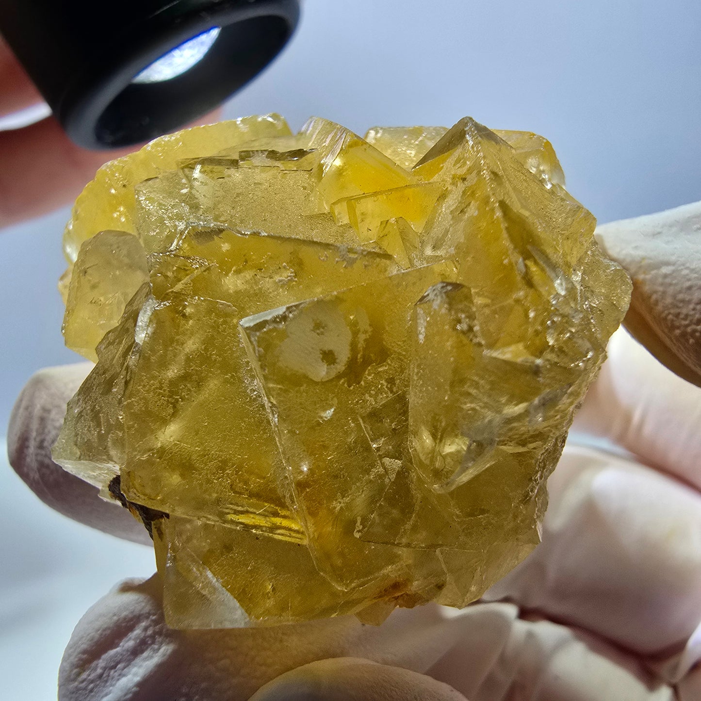 Phantom Fluorit Würfel Stufe, gelb Okorusu, Namibia 46*40*25mm