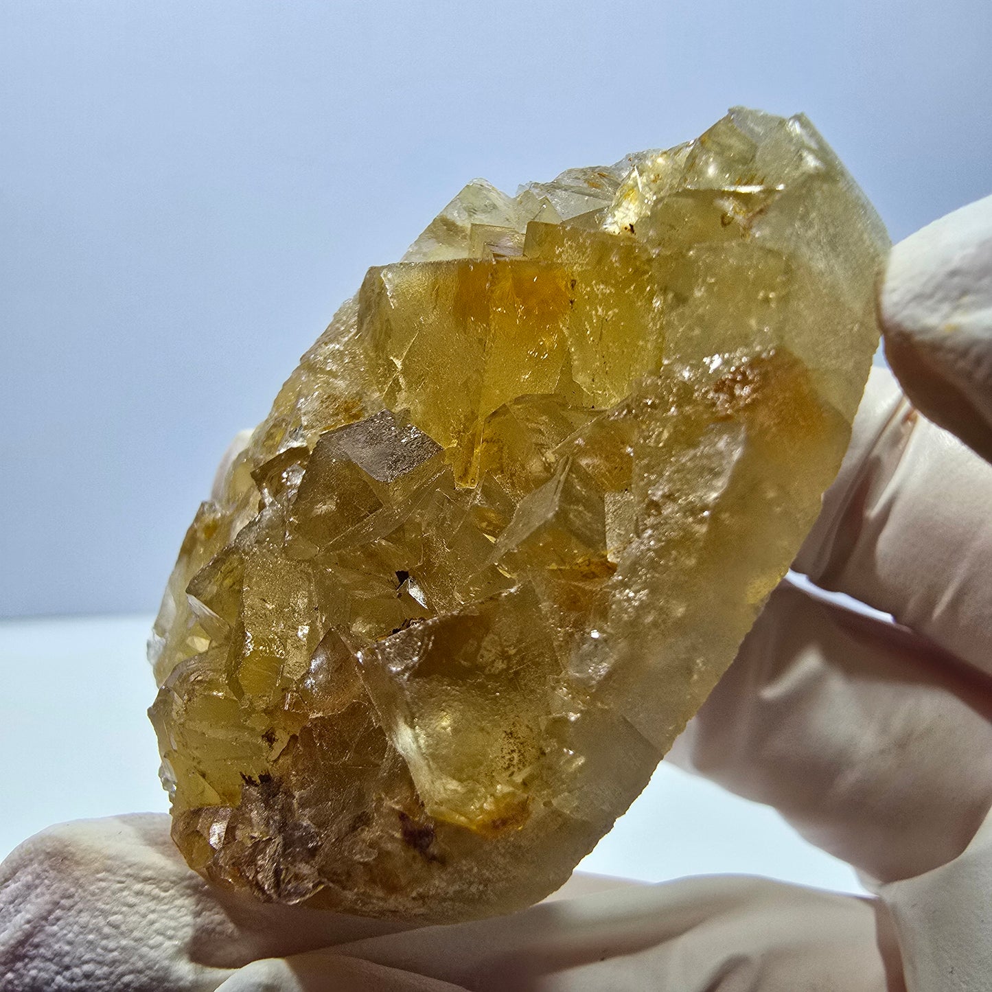 Phantom Fluorit Würfel Stufe, gelb Okorusu, Namibia 54*40*16mm