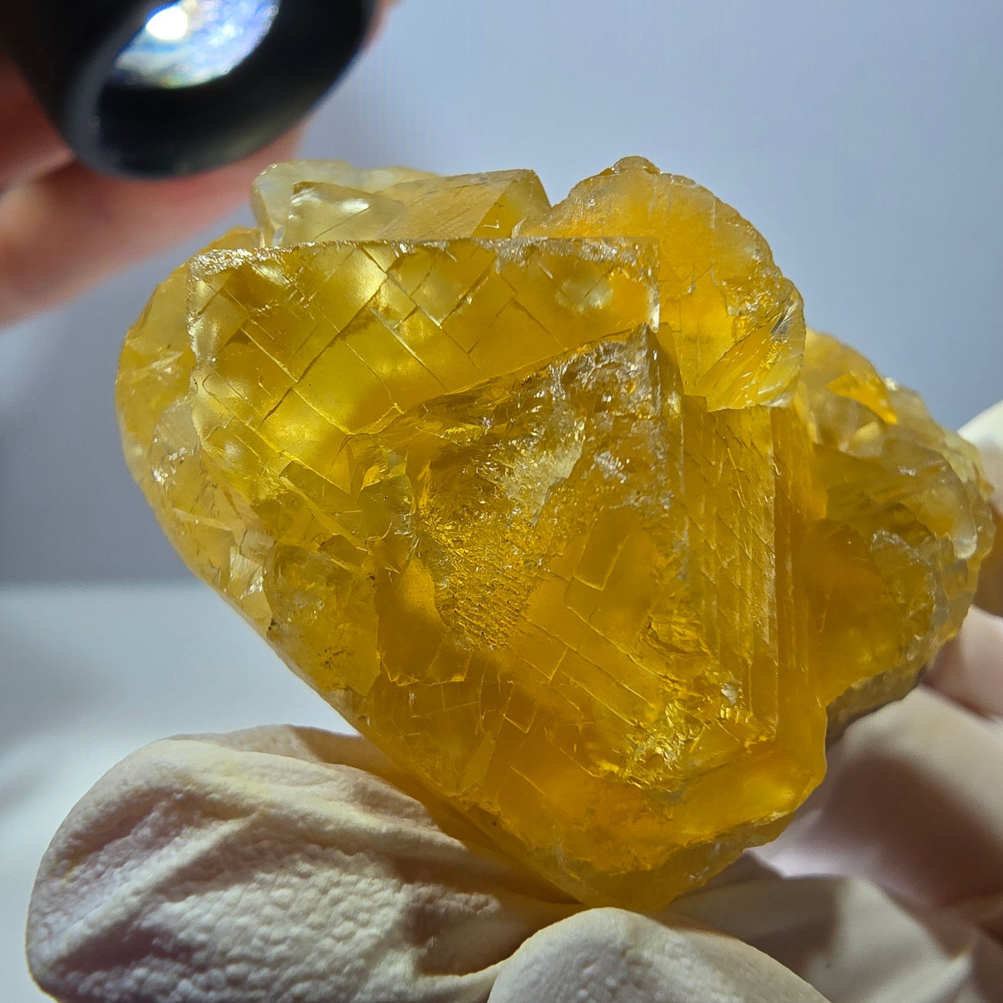 Phantom Fluorit Würfel Stufe, gelb Okorusu, Namibia 53*36*25mm