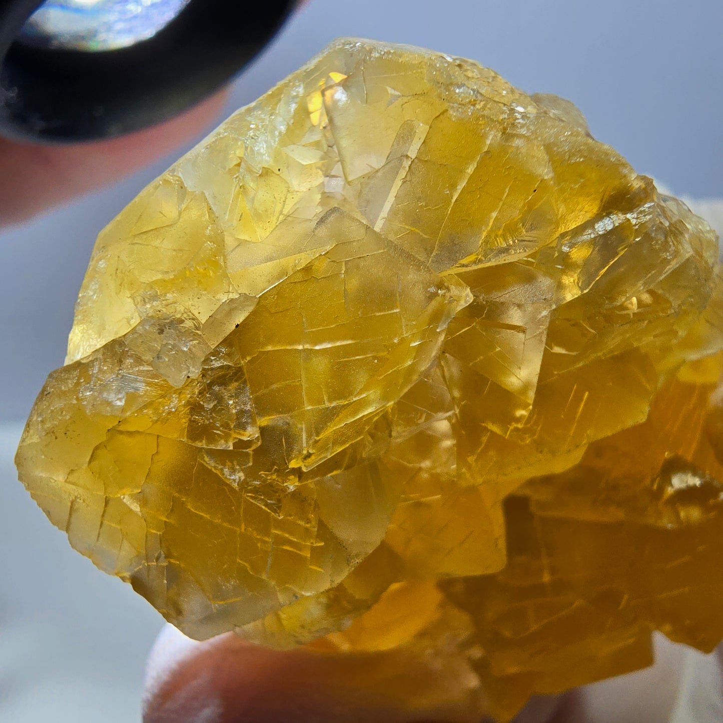 Phantom Fluorit Würfel Stufe, gelb Okorusu, Namibia 53*36*25mm