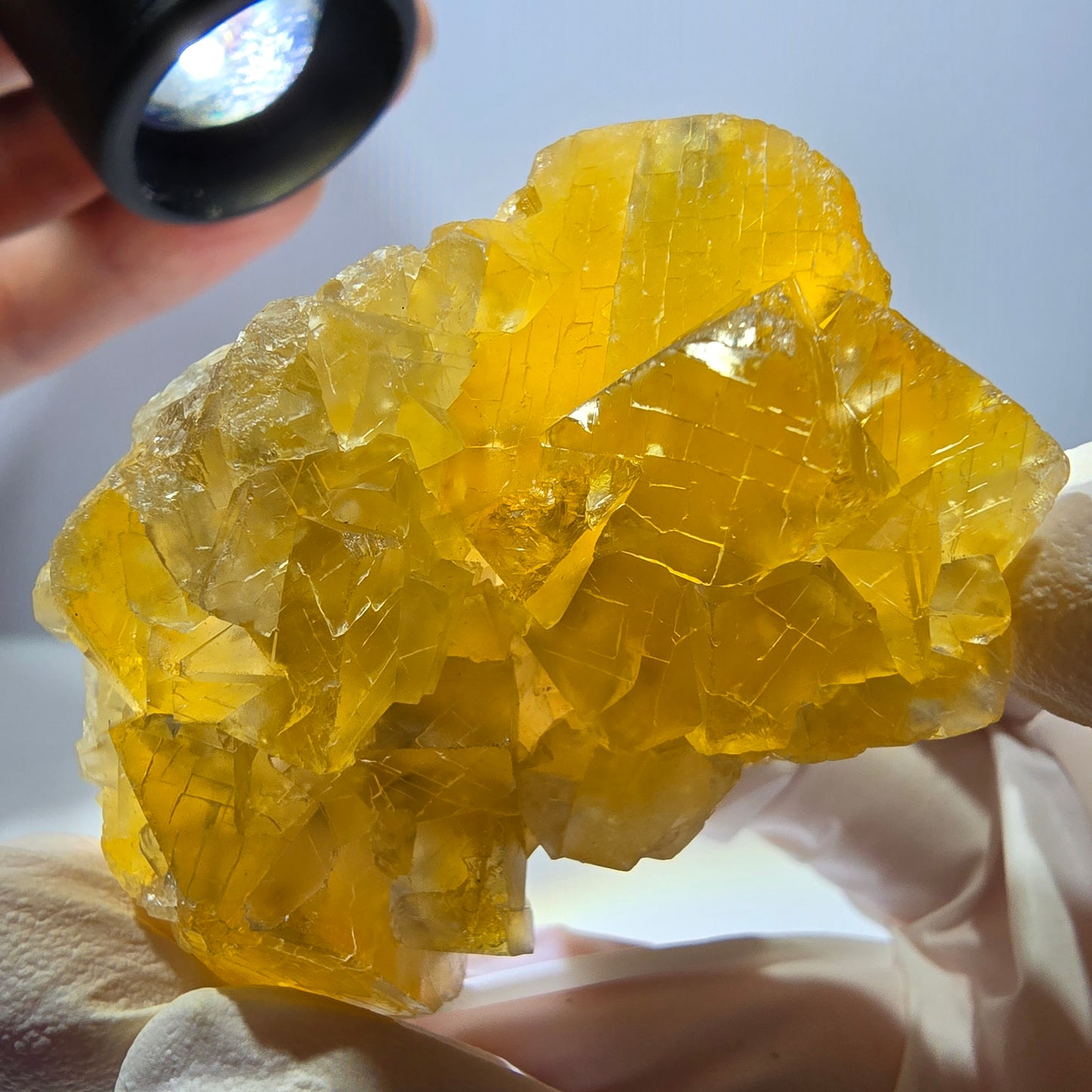 Phantom Fluorit Würfel Stufe, gelb Okorusu, Namibia 53*36*25mm