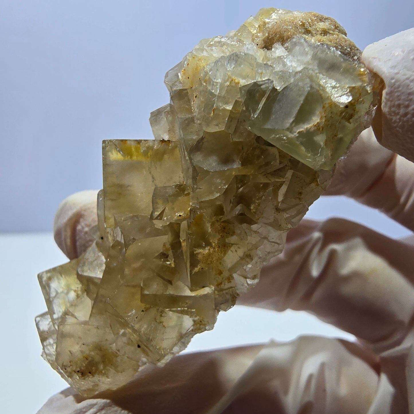 Phantom Fluorit Würfel Stufe, gelb Okorusu, Namibia 59*26*18mm