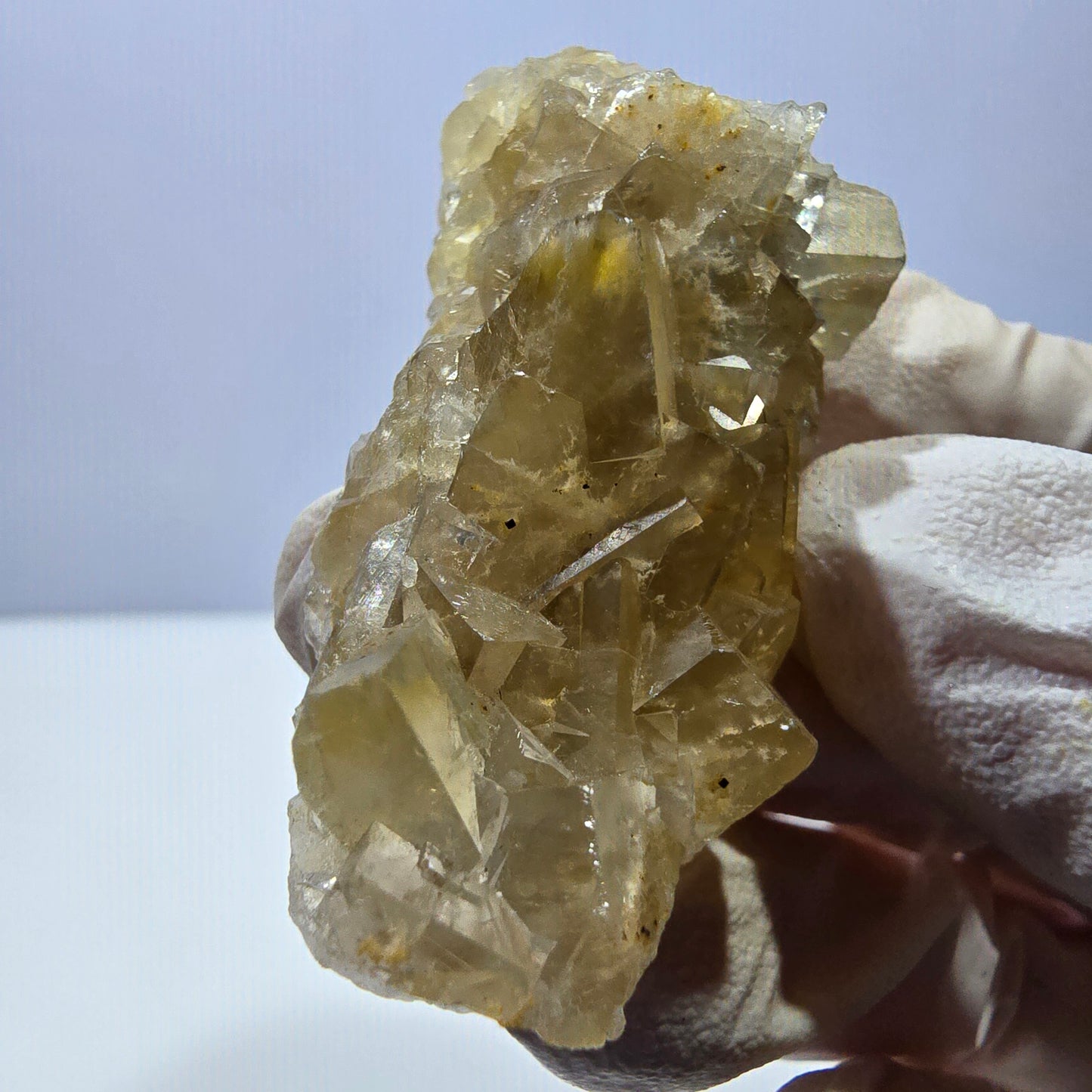 Phantom Fluorit Würfel Stufe, gelb Okorusu, Namibia 59*26*18mm