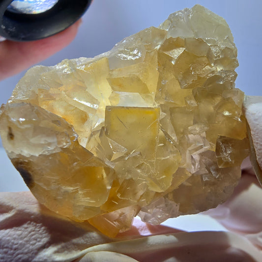 Phantom Fluorit Würfel Stufe, gelb Okorusu, Namibia 42*39*18mm