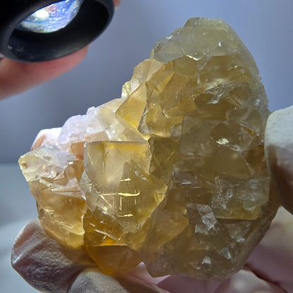 Phantom Fluorit Würfel Stufe, gelb Okorusu, Namibia 42*39*18mm