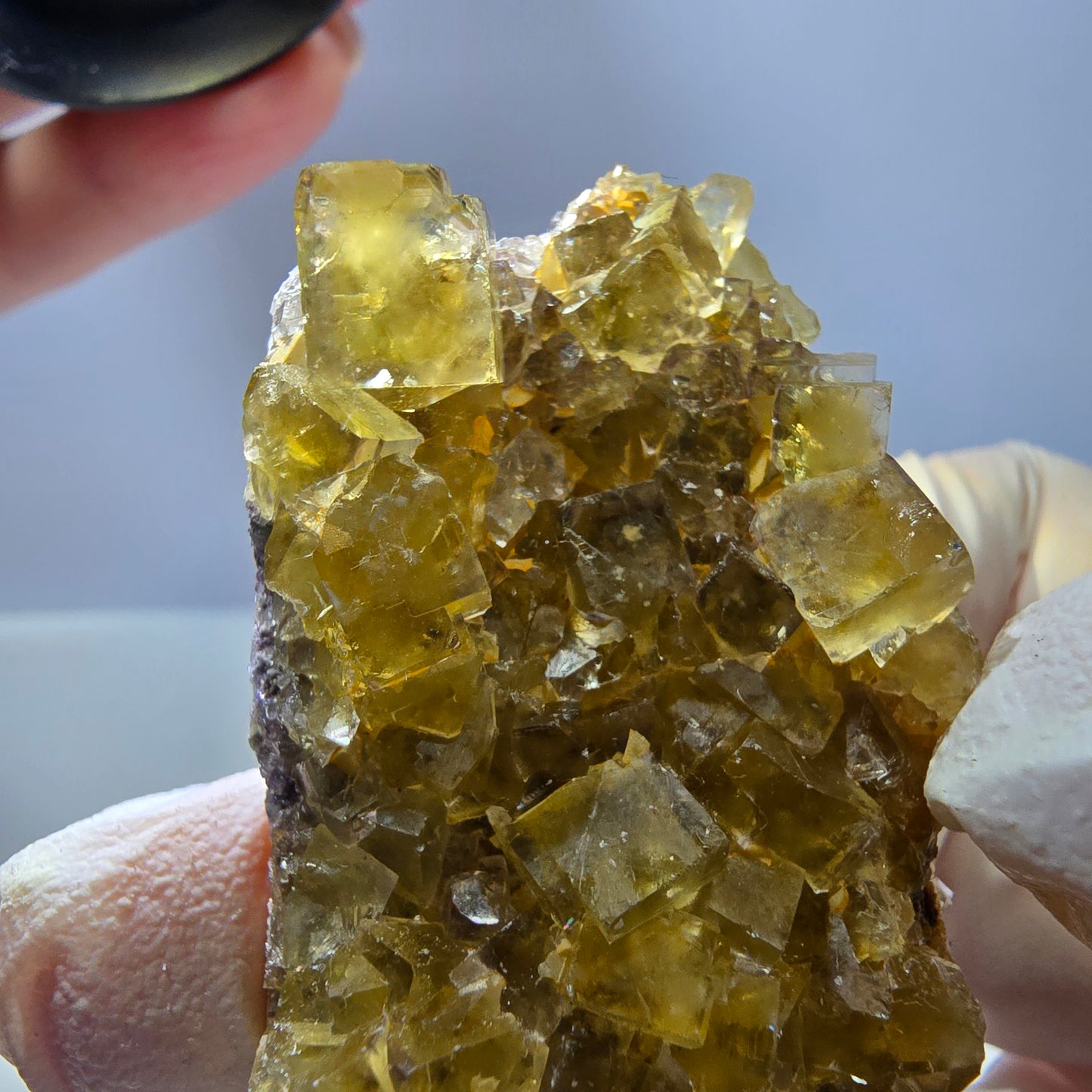 Phantom Fluorit Würfel Stufe, gelb Okorusu, Namibia 53*33*18mm