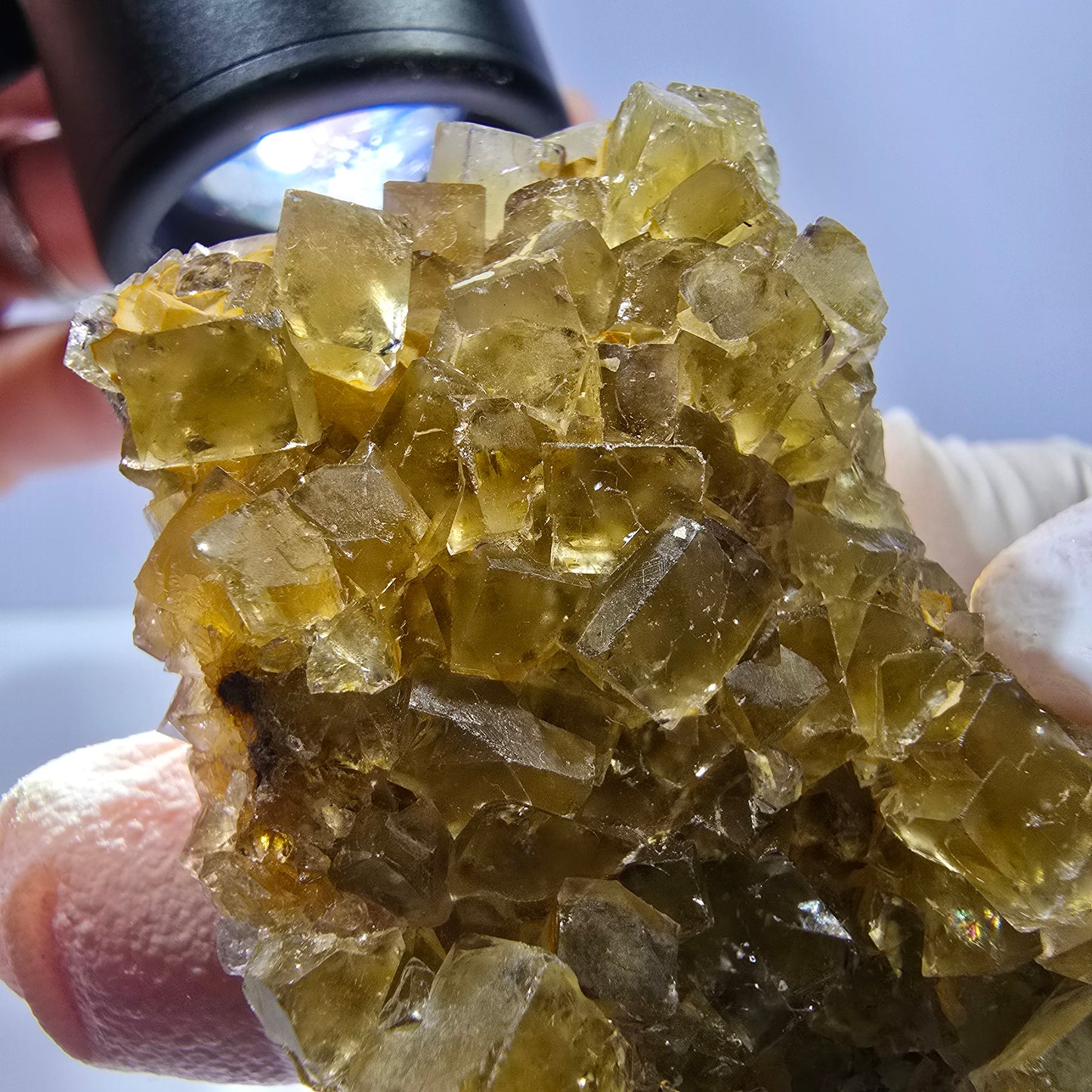 Phantom Fluorit Würfel Stufe, gelb Okorusu, Namibia 53*33*18mm