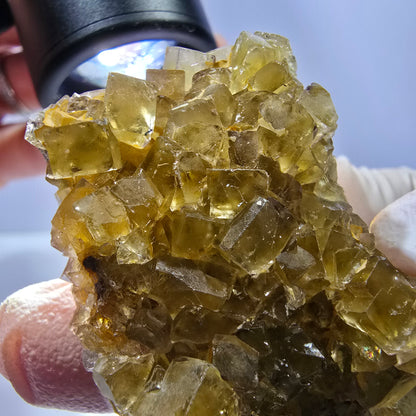 Phantom Fluorit Würfel Stufe, gelb Okorusu, Namibia 53*33*18mm