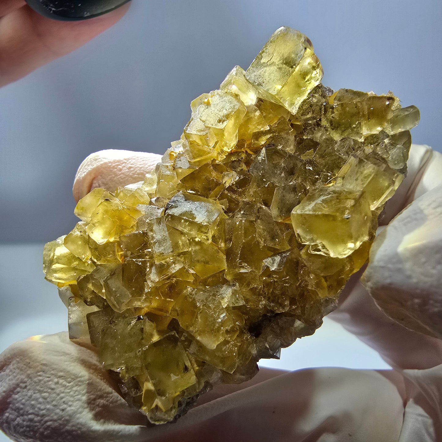 Phantom Fluorit Würfel Stufe, gelb Okorusu, Namibia 53*33*18mm