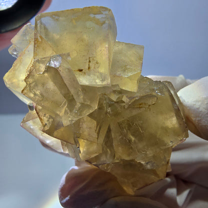 Phantom Fluorit Würfel Stufe, gelb Okorusu, Namibia 50*35*23mm