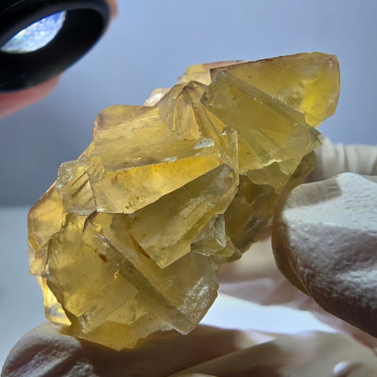 Phantom Fluorit Würfel Stufe, gelb Okorusu, Namibia 50*35*23mm