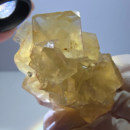 Phantom Fluorit Würfel Stufe, gelb Okorusu, Namibia 50*35*23mm