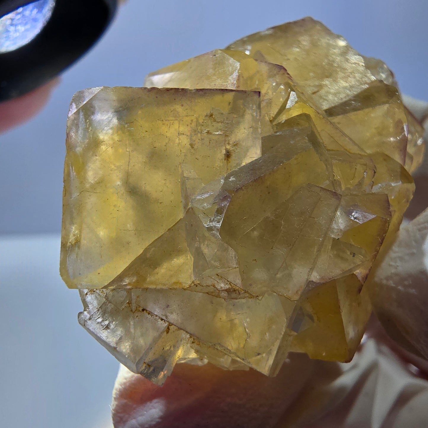 Phantom Fluorit Würfel Stufe, gelb Okorusu, Namibia 50*35*23mm