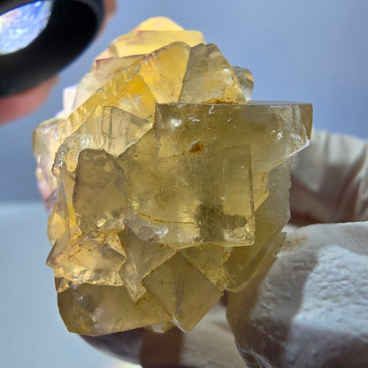 Phantom Fluorit Würfel Stufe, gelb Okorusu, Namibia 50*35*23mm