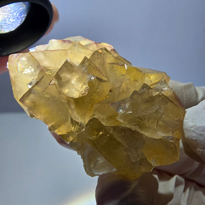 Phantom Fluorit Würfel Stufe, gelb Okorusu, Namibia 50*35*23mm