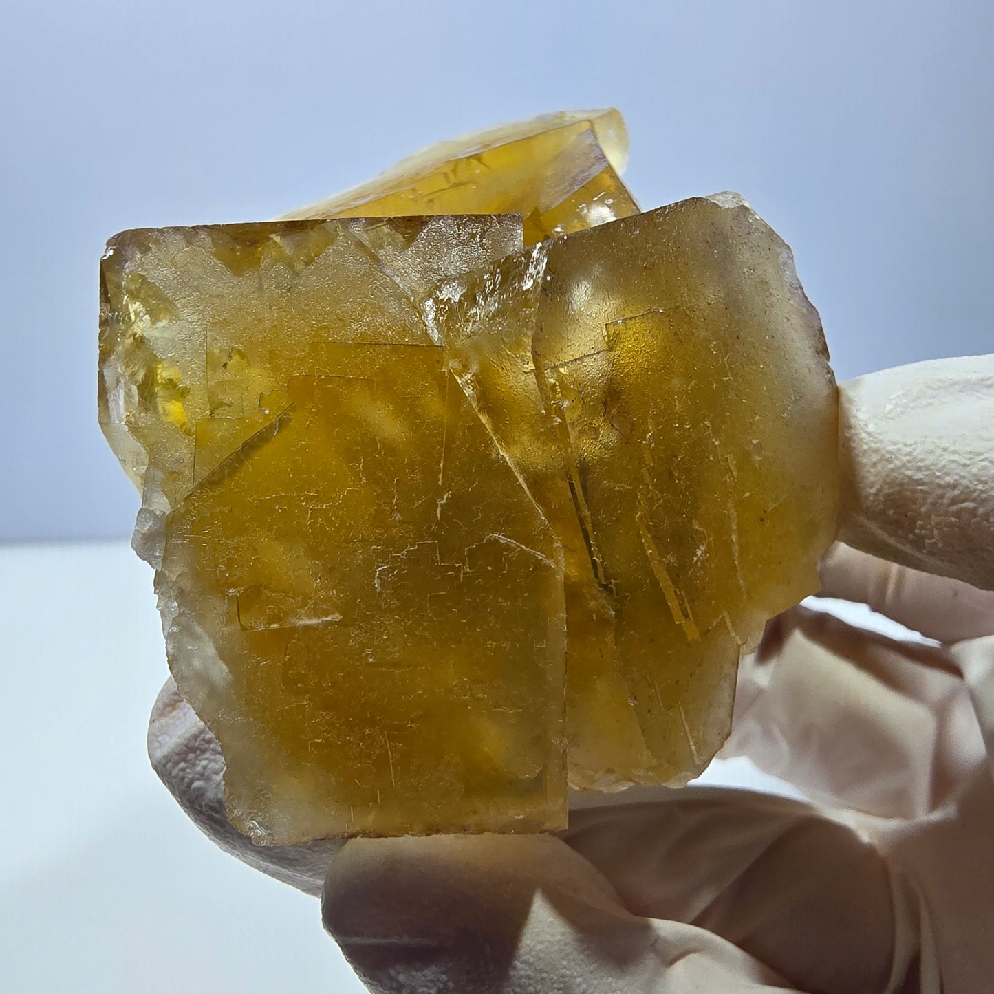 Phantom Fluorit Würfel Stufe, gelb grün Okorusu, Namibia 69*54*31mm