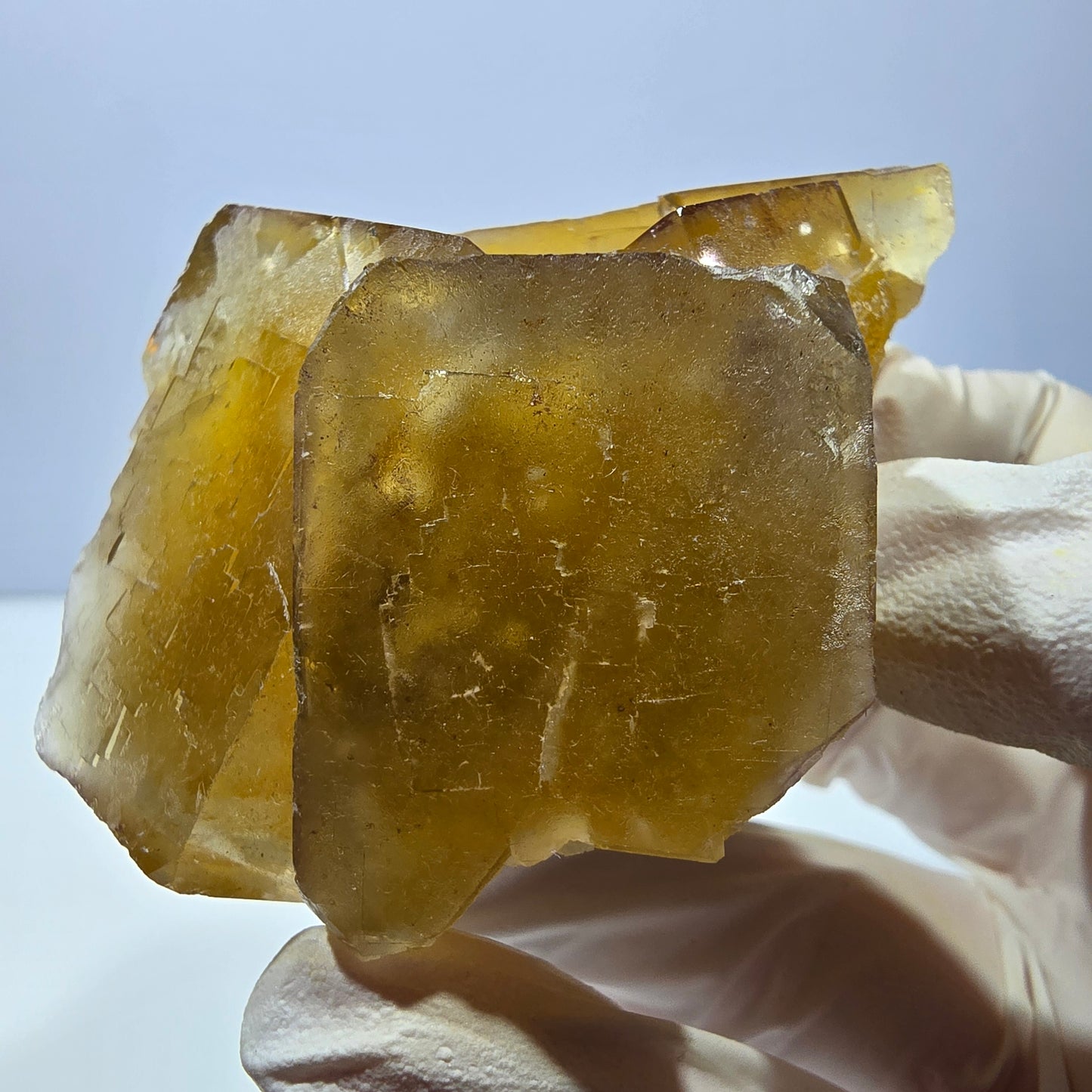 Phantom Fluorit Würfel Stufe, gelb grün Okorusu, Namibia 69*54*31mm