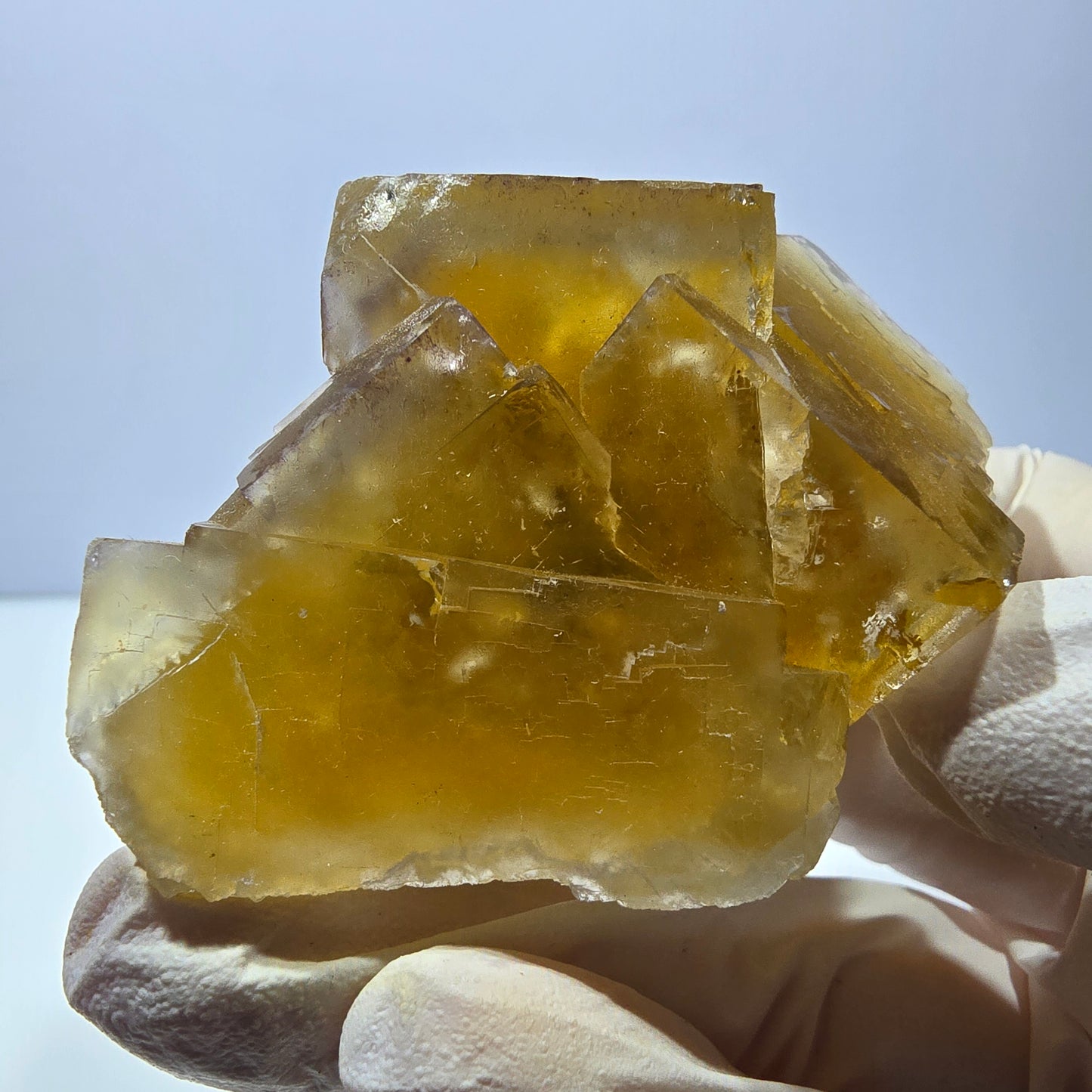 Phantom Fluorit Würfel Stufe, gelb grün Okorusu, Namibia 69*54*31mm