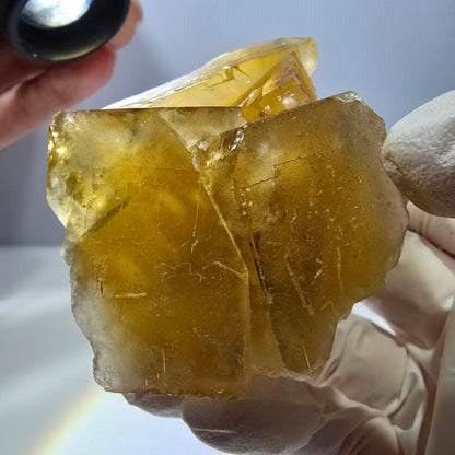 Phantom Fluorit Würfel Stufe, gelb grün Okorusu, Namibia 69*54*31mm