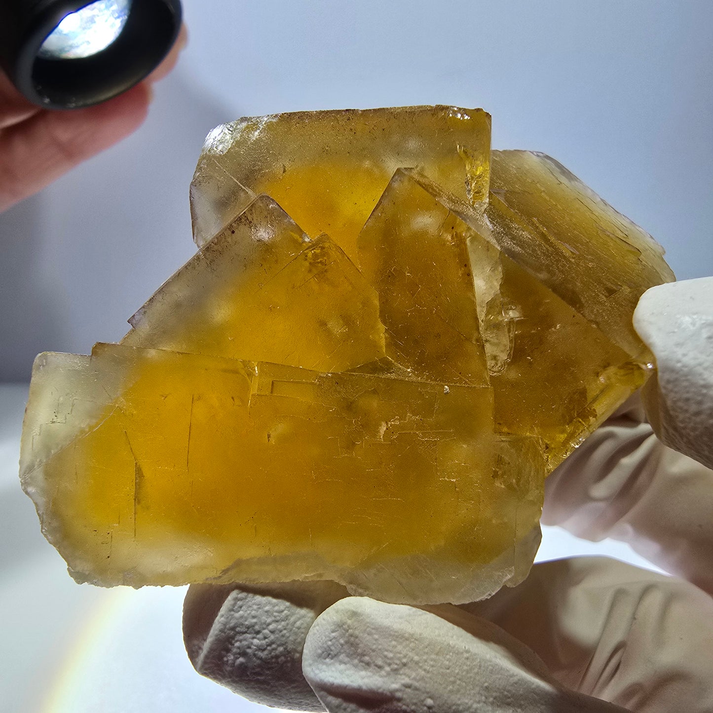 Phantom Fluorit Würfel Stufe, gelb grün Okorusu, Namibia 69*54*31mm