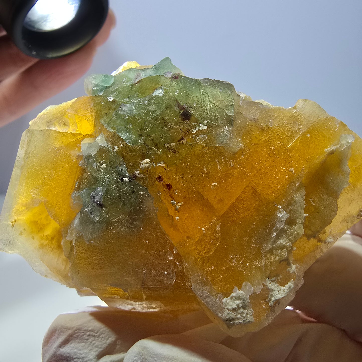 Phantom Fluorit Würfel Stufe, gelb grün Okorusu, Namibia 69*54*31mm