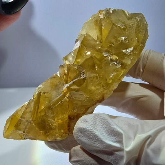 Phantom Fluorit Würfel Stufe, gelb Okorusu, Namibia 101*37*24mm