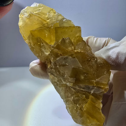 Phantom Fluorit Würfel Stufe, gelb Okorusu, Namibia 101*37*24mm