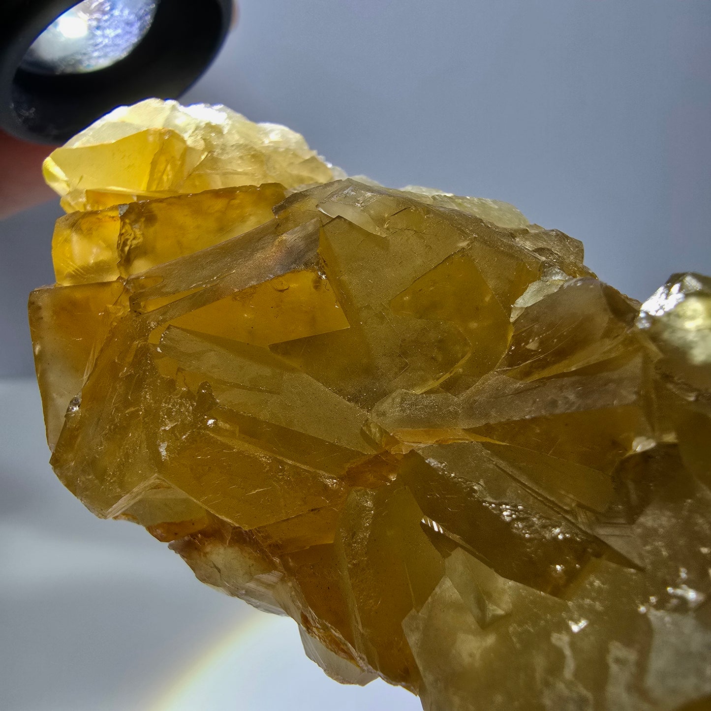 Phantom Fluorit Würfel Stufe, gelb Okorusu, Namibia 101*37*24mm