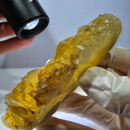 Phantom Fluorit Würfel Stufe, gelb Okorusu, Namibia 101*37*24mm