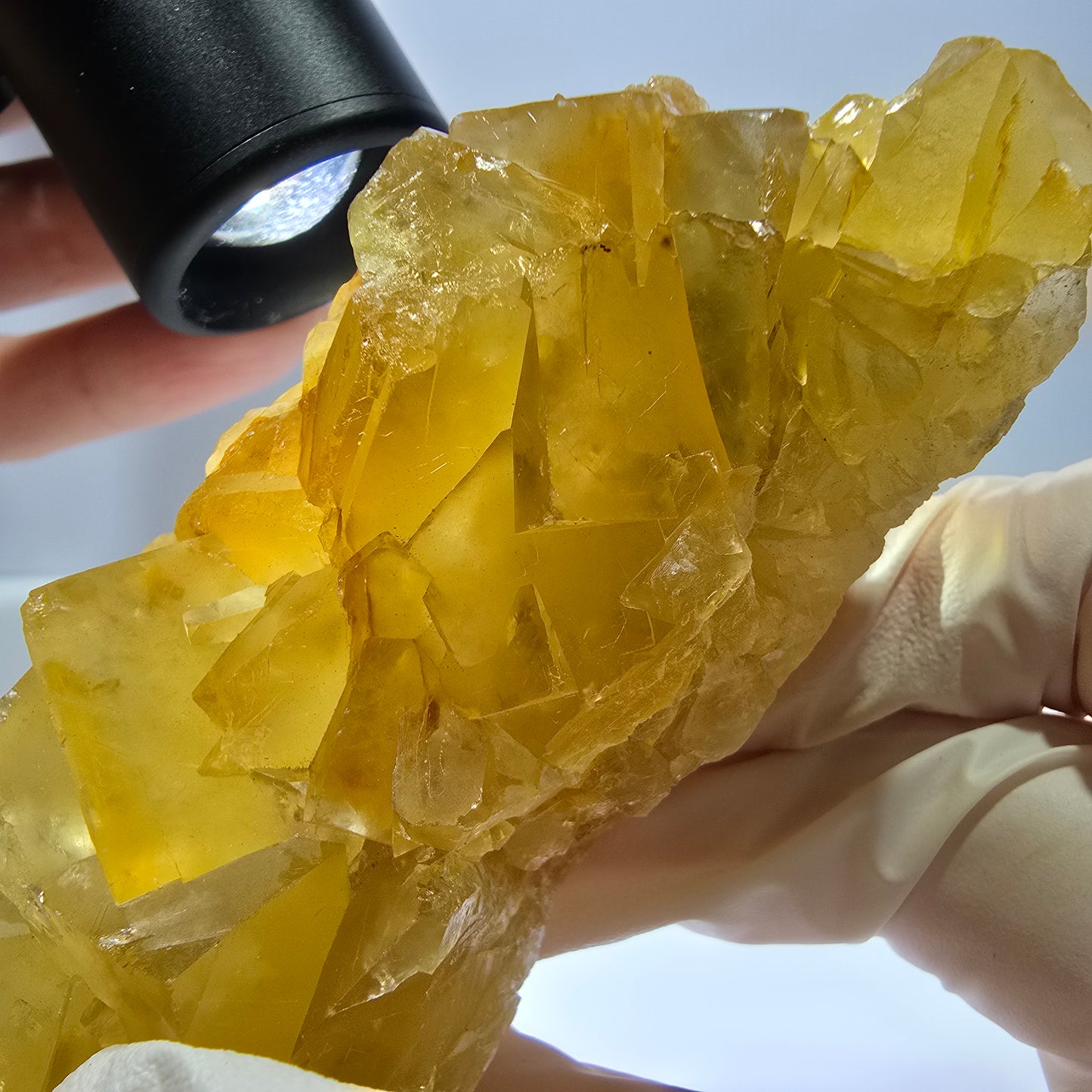 Phantom Fluorit Würfel Stufe, gelb Okorusu, Namibia 101*37*24mm