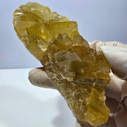 Phantom Fluorit Würfel Stufe, gelb Okorusu, Namibia 101*37*24mm