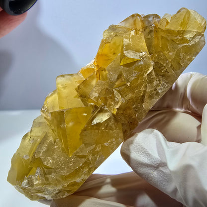 Phantom Fluorit Würfel Stufe, gelb Okorusu, Namibia 101*37*24mm