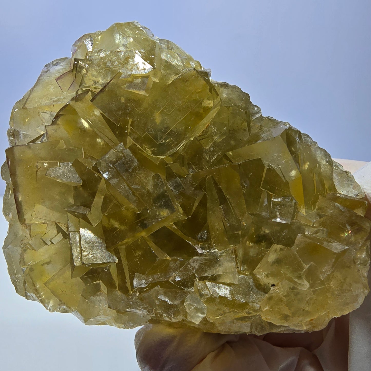 Phantom Fluorit Würfel Stufe, gelb Okorusu, Namibia 72*62*34mm