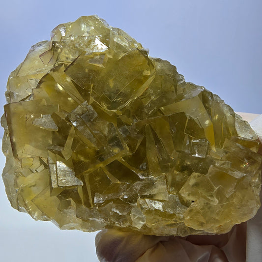 Phantom Fluorit Würfel Stufe, gelb Okorusu, Namibia 72*62*34mm