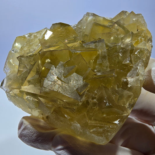 Phantom Fluorit Würfel Stufe, gelb Okorusu, Namibia 72*62*34mm