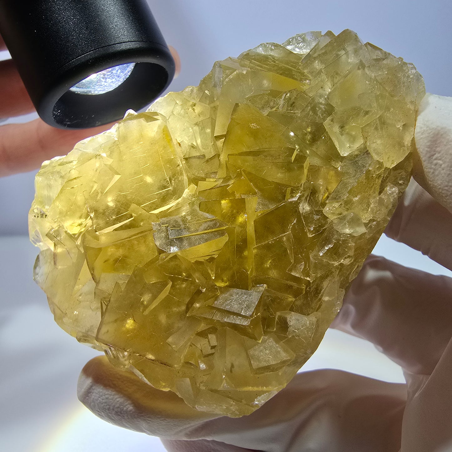 Phantom Fluorit Würfel Stufe, gelb Okorusu, Namibia 72*62*34mm