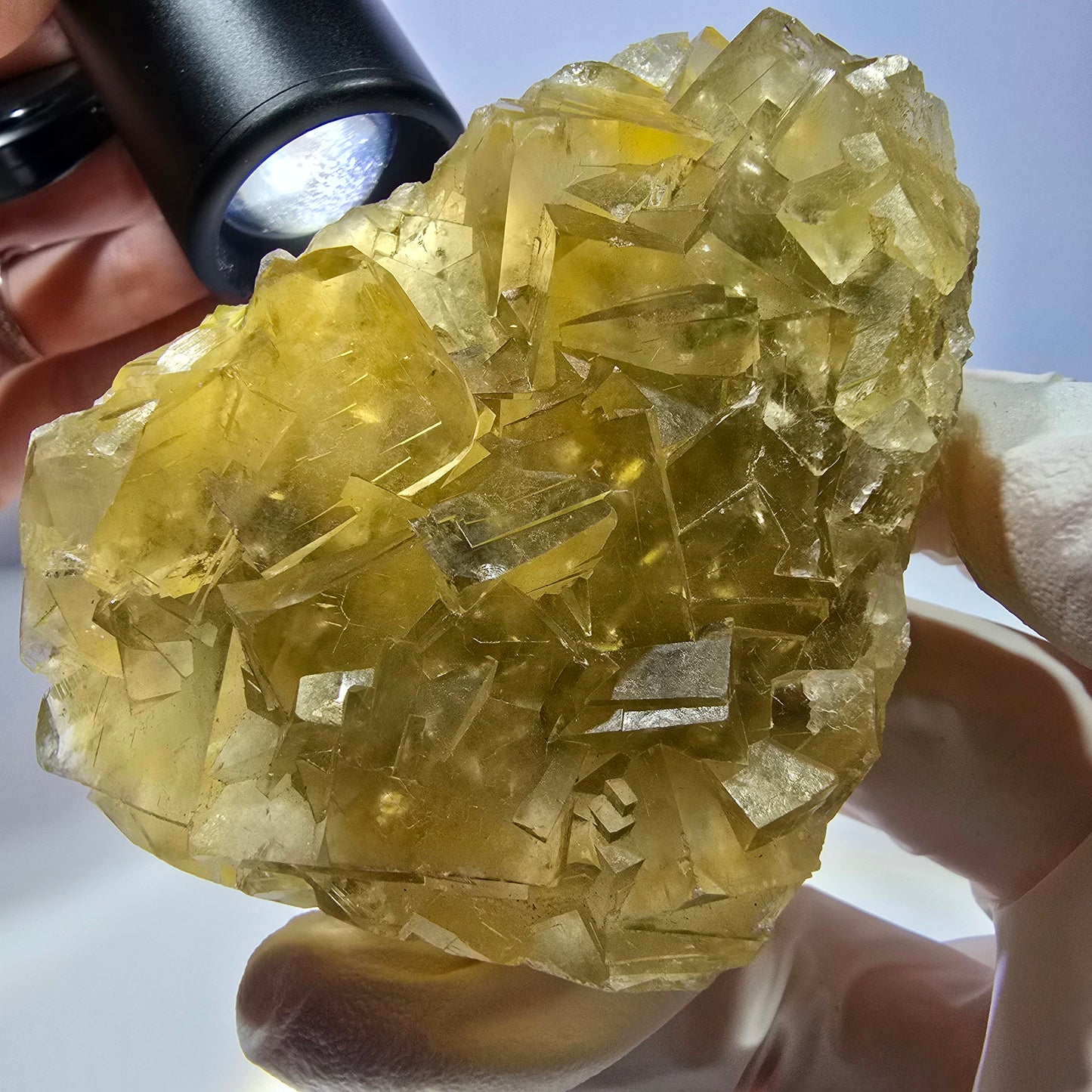 Phantom Fluorit Würfel Stufe, gelb Okorusu, Namibia 72*62*34mm