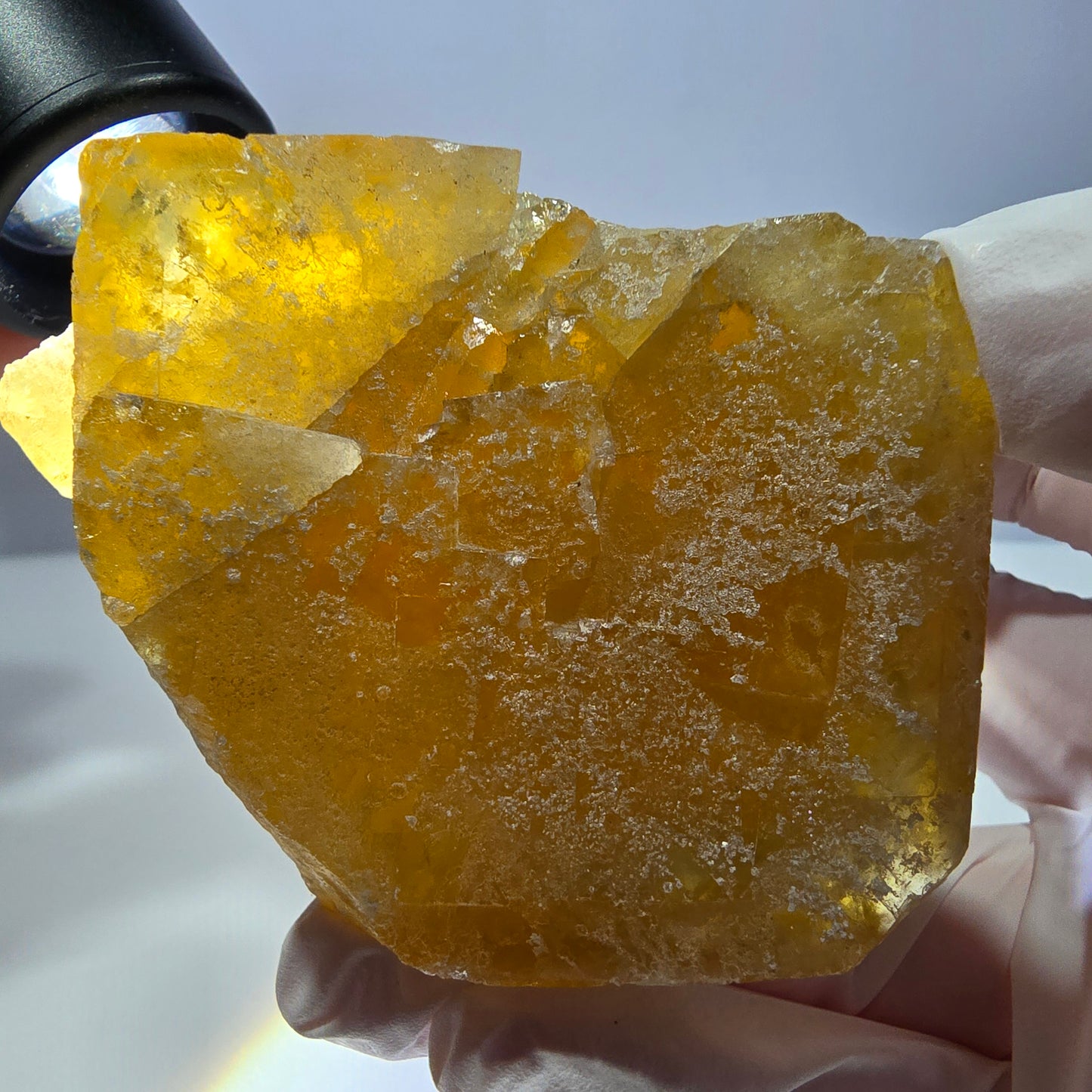 Phantom Fluorit Würfel Stufe, gelb grün Okorusu, Namibia 77*59*27mm