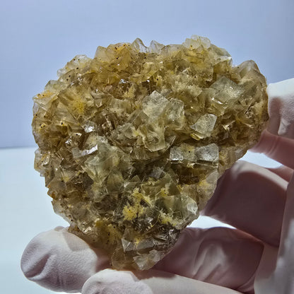 Phantom Fluorit Würfel Stufe, gelb Okorusu, Namibia 63*53*16mm