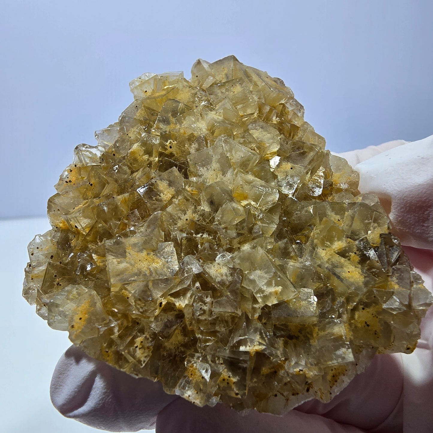 Phantom Fluorit Würfel Stufe, gelb Okorusu, Namibia 63*53*16mm