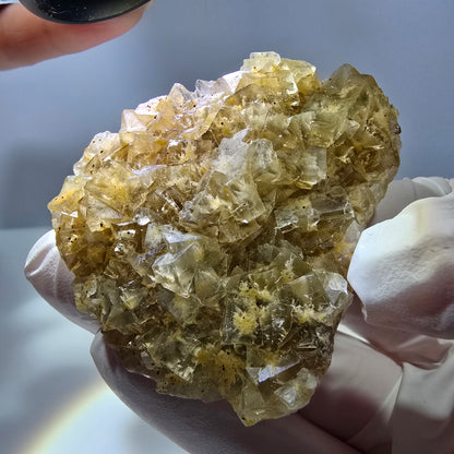 Phantom Fluorit Würfel Stufe, gelb Okorusu, Namibia 63*53*16mm