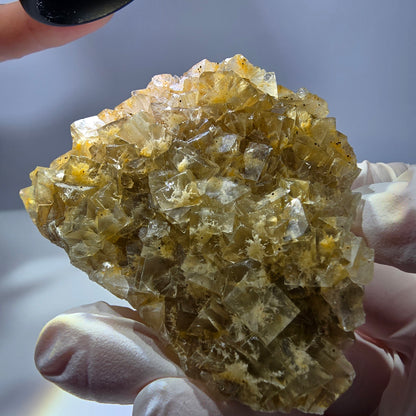 Phantom Fluorit Würfel Stufe, gelb Okorusu, Namibia 63*53*16mm